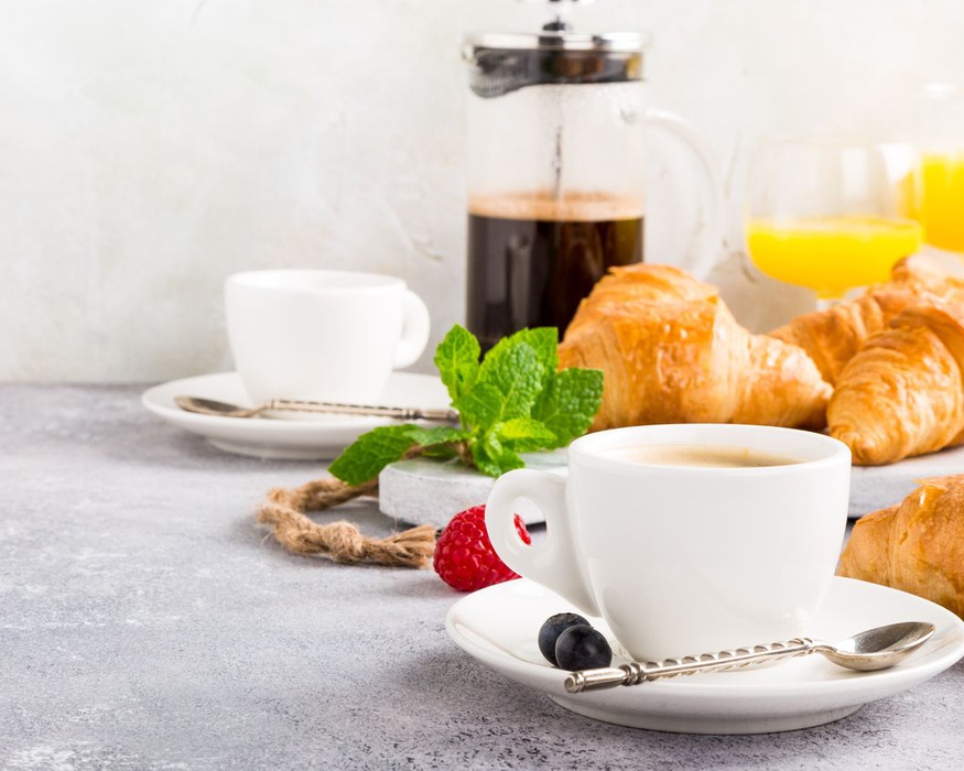 Werken bij een lekkere kop koffie