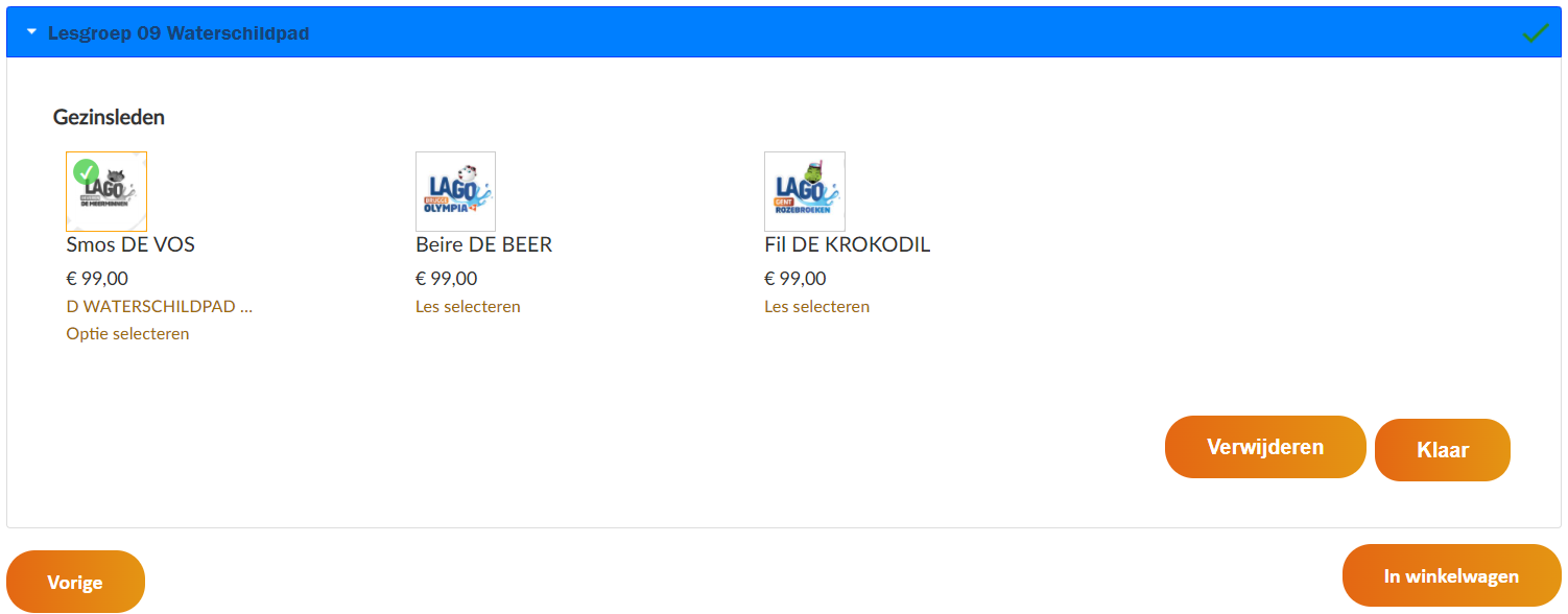 Série de cours sélectionnée