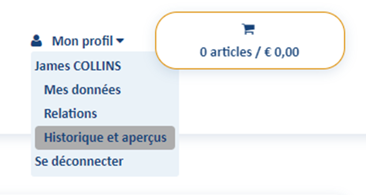 LAGO Webshop - Mon compte