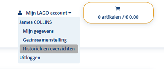 Historiek en overzichten : Mijn abonnementen
