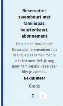 Reservatie beurtenkaart