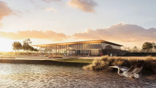 LAGO Bredene Grasduinen zwembad render buiten